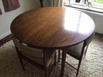 £695 • Buy 1960’s McKINTOSH  ROSEWOOD Dining Table And Chairs By Tom Robinson.Extending