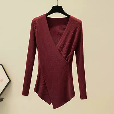 Knitted Sweater Neck Warm Korean Style Women Pure Color Sweater Jumper Close • $34.21