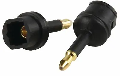 2 Pack Optical Toslink To 3.5mm Jack (Mini Toslink) Adapter Plugs Digital Audio • $7.99