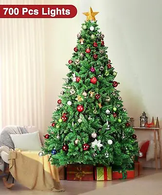 Prelit Christmas Tree 9ft Premium Hinged Artificial Xmas Trees With 2100 Tips • $274.99