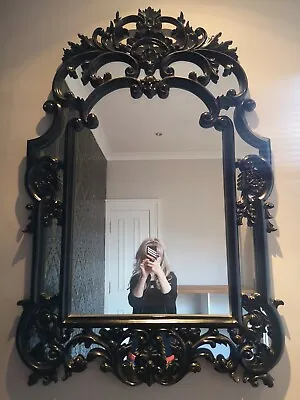 £230 • Buy Huge Large Black Ornate Rococo Gothic Statement Mirror. Stunning. Must View!