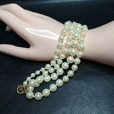 J. CREW 4 Strands Cream Faux Pearls Bracelet Individually Knoted. 9182 • $17.99