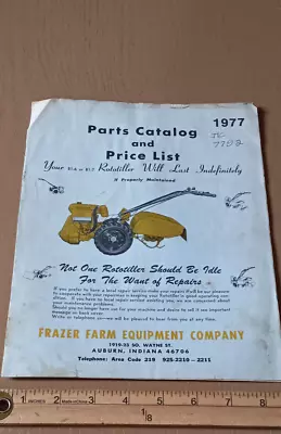 Vintage Original Rototiller Parts Break Down Catalog & Price List  - Used • $15