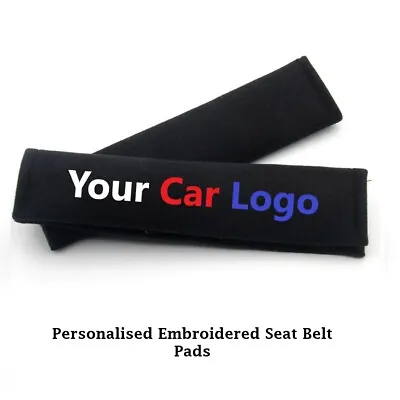 2 X Car Seat Belt Cover Pads Safety Covers Strap Pad Personalised Car Cushion • £4.79