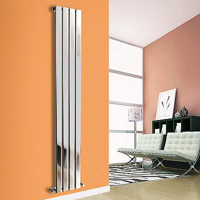 1800x272mm Vertical Flat Panel Designer Bathroom Tall Upright Radiator Chrome • £147.95