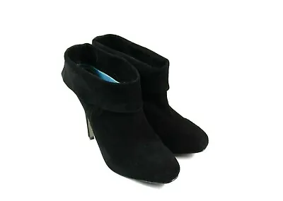 Max Studio Ankle Boots Platform Booties Women's Size 7.5 Black Suede Booties • $34.99