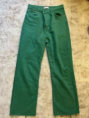 Green Zara Jeans Size 40  • £10