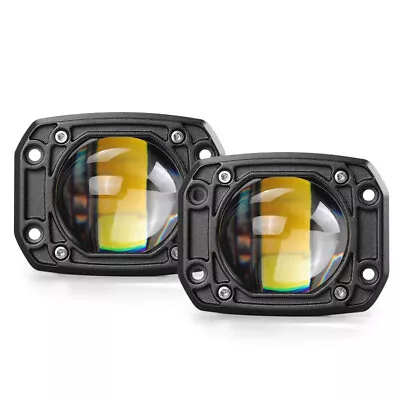 2Pcs 3inch Car Flush Mount LED Work Light Driving Spot Fog Lamp Kit Yellow White • $32.30