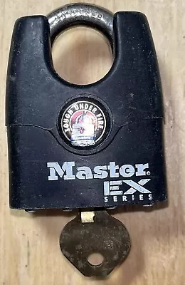 Master Lock Padlock EX Series Extra Cut Pry Protection With Key Vintage • $9.99