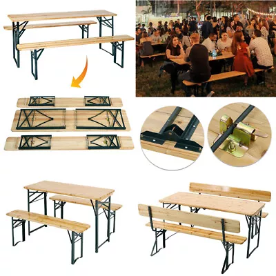 £179.95 • Buy Portable Folding Camping Picnic Table Party Outdoor Garden Beer Bench &Table Set