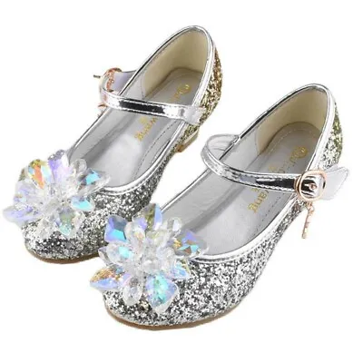 Sequins Girls Princess Shoes Kids Girls Sandals Wedding Party Shoes Cinderella  • $40.69