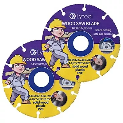 	4 1/2 Circular Saw Blades With 7/8arbor Wood Blades For Angle Grinder Wood C... • $25.46