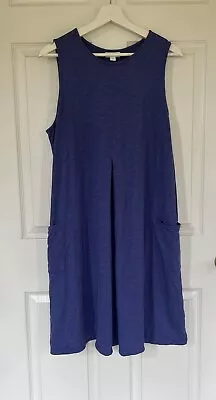 J.Jill Sleeveless Large Purple Shift Dress Pockets Pleat In Front & Back • $18