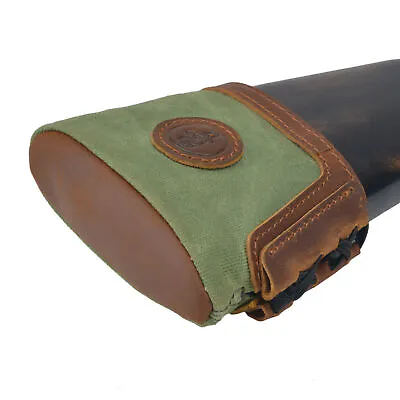 Leather Canvas Slip On Recoil Rifle Buttstock Butt Non-slip Extension Pad • £20.44