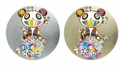 Takashi Murakami Panda Cubs Family Gold Silver Set Print Flower Ball Poster New • $8036.99