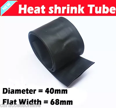  Heat Shrink Tube Heatshrink Tubing Sleeving BLACK Dia=40mm 1meter  AU STOCK • $6.95