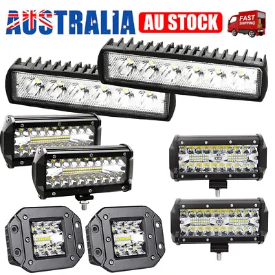 5/6/7 Inch LED Work Lights Spot Flood Light Bar Reverse 4WD 12V/24V White Lamp • $25.85