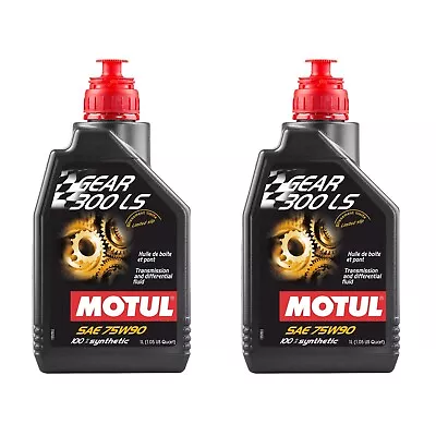 Motul Gear 300 LS 2 Liter 75W90 100% Synthetic Trans & Differential Fluid 2 X 1L • $48.95