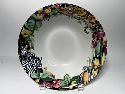 Vintage 1993 Vitromaster RAIN FOREST 9” Vegetable Serving Bowl Hard-to-find • $49.95