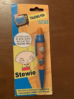 Stewie Griffin - Talking Pen - Family Guy - 2006 - NIP - Model #78394bp - Sealed • $29
