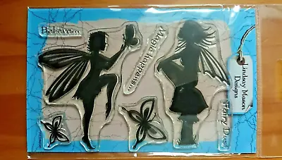 Lindsay Mason Designs. MAGIC HAPPENS. Fairy Rubber Stamp Set • £4.99