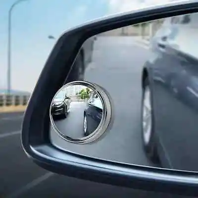 2Pcs Round Frame Convex Blind Spot Mirror Safety Driving Wide-angle 360 Degree • £3.06