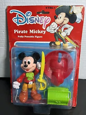 Mickey Mouse Vintage Walt Disney Pirate Fully Poseable Action Figure ARCO 6195. • $19.99