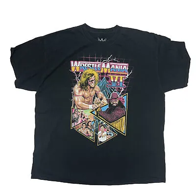 WWE Wrestle Mania 6  Shirt Mens XL Ultimate Warrior Macho Man Randy Savage • $9