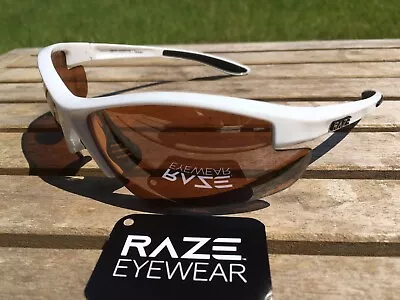 RAZE Eyewear Sunglasses Coyote HD White Black Golf Driving Lens Brown Amber • $17.95