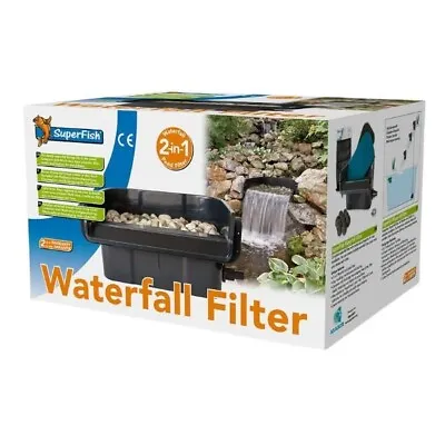Superfish Pond 2in1 Waterfall Filter 44 Cm Cascade Ledge Garden Koi Fish Feature • £72.99