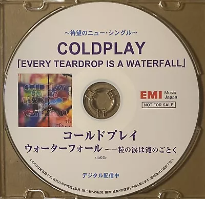 COLDPLAY Every Tear Is A Waterfall 2011 JAPAN PROMO Only CD Single Mylo Xyloto • $180