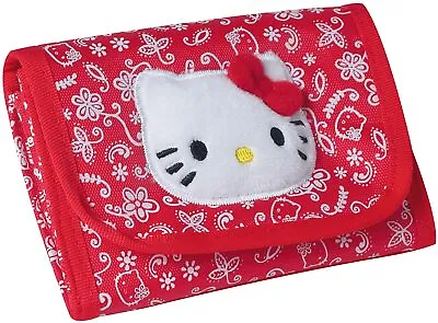 Hello Kitty Wallet Purse With Plush Velour Kitty Motif • $15.49