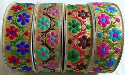 Indian Saree Border SB 108 (9m X 32mm) Sari Trim Edging Lace Ribbon Craft • $46