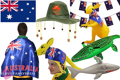 £4.99 • Buy Australia Day Party Fancy Dress Hat Flag Bunting Inflatables Choose Accessory