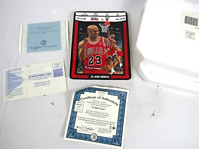 Michael Jordan Bradford Exhange Upper Deck 25000 Points Collector Plate W Papers • $34.94