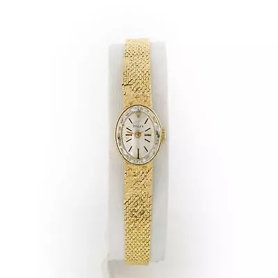 1960s Vintage Rolex 14k Gold Manual Wind 14mm Oval Ladies Dress Watch #W76557-1 • $10.50