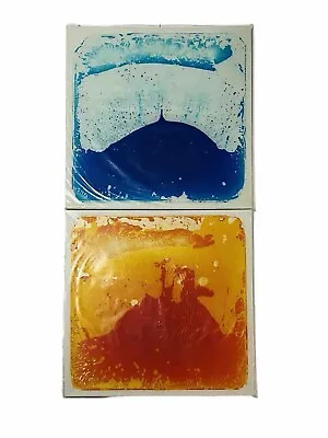 2 Pack Abilitations Sensory Liquid Floor Tiles Blue/Orange 19.5”x19.5” New • $82.40