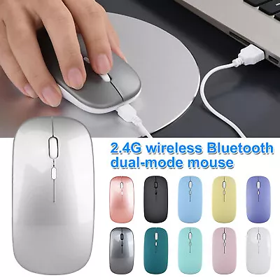 $8.99 • Buy Universal Wireless Bluetooth Mouse For MacBook Air Pro IPad IMac PC Rechargeable