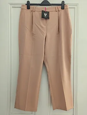 Ladies Trousers Pink Blush Size 16 Narrow Leg V By Very • £12