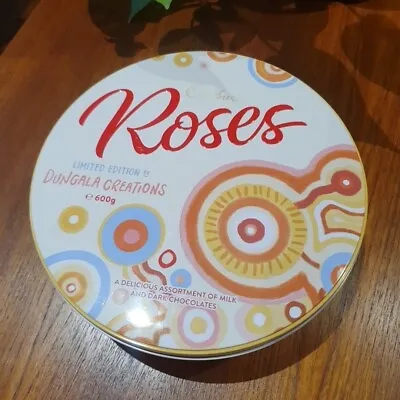 Cadbury Limited Edition Roses Tin By Dungala Creations Aboriginal Art Empty Used • $19.99