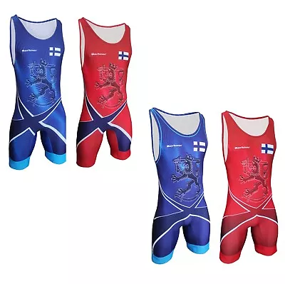 Men's FINLAND Wrestling Singlet Suit Berkner UWW Representative • $59.99