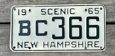 Vintage New Hampshire 1965 License Plate “BC 366” • $19.99
