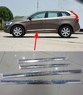 Body Door Sill Side Molding Cover Trim For 2014-2016 Volvo XC60 ABS • $94.49