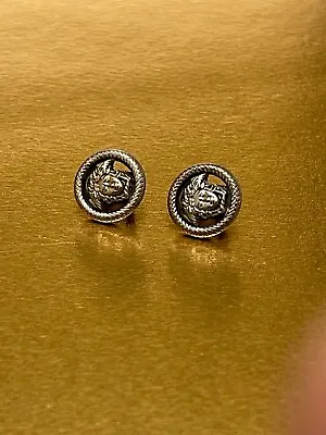 VERSACE Medusa Head 13mm Metal Buttons (2) Authentic Gianni Versace Vintage • $10.95