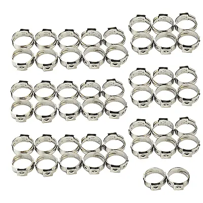 1/2 Inch PEX Stainless Steel Clamp Cinch Rings Crimp Pinch Fitting 50 Pcs • $8.99