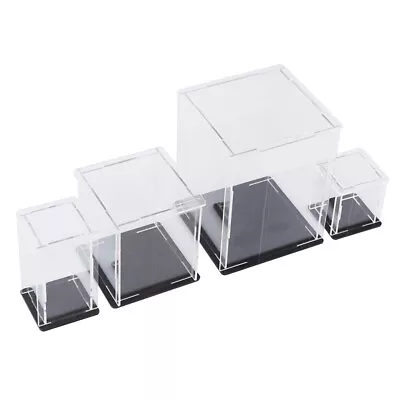 Acrylic Display Case Self-Assembly Clear Cube Box UV Dustproof Toy Protectit MPN • £4.93