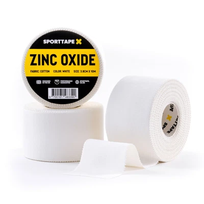 3 ROLLS - SPORTTAPE Zinc Oxide Tape - 4 Sizes - Athletic Strapping Medical Tape • £9.99