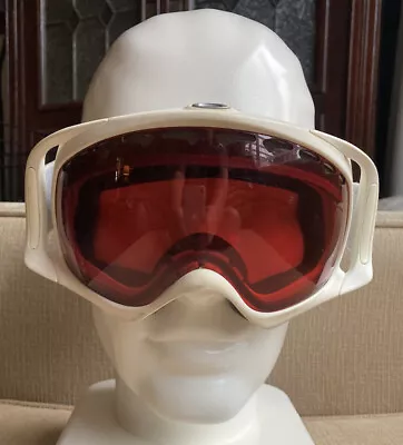 Authentic Oakley CROWBAR White Frame Snow Ski Goggles W/ Pinkish-Res Lens USA • $69.95