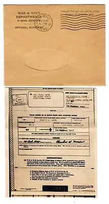 1945 WWII V-Mail - APO 957 Notice Of Address • $9.03