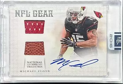 2012 National Treasures Michael Floyd NFL Gear Rookie Patch Auto RC #16/49 • $2.51